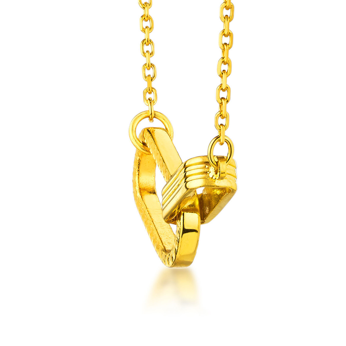 六福珠寶黃金頸鏈 - 圓扣990黃金頸鏈