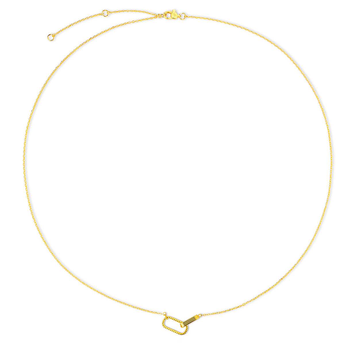 六福珠寶黃金頸鏈 - 圓扣990黃金頸鏈