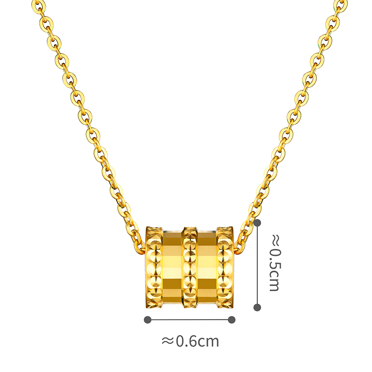 六福珠寶黃金頸鏈 - “小蠻腰”990黃金頸鏈