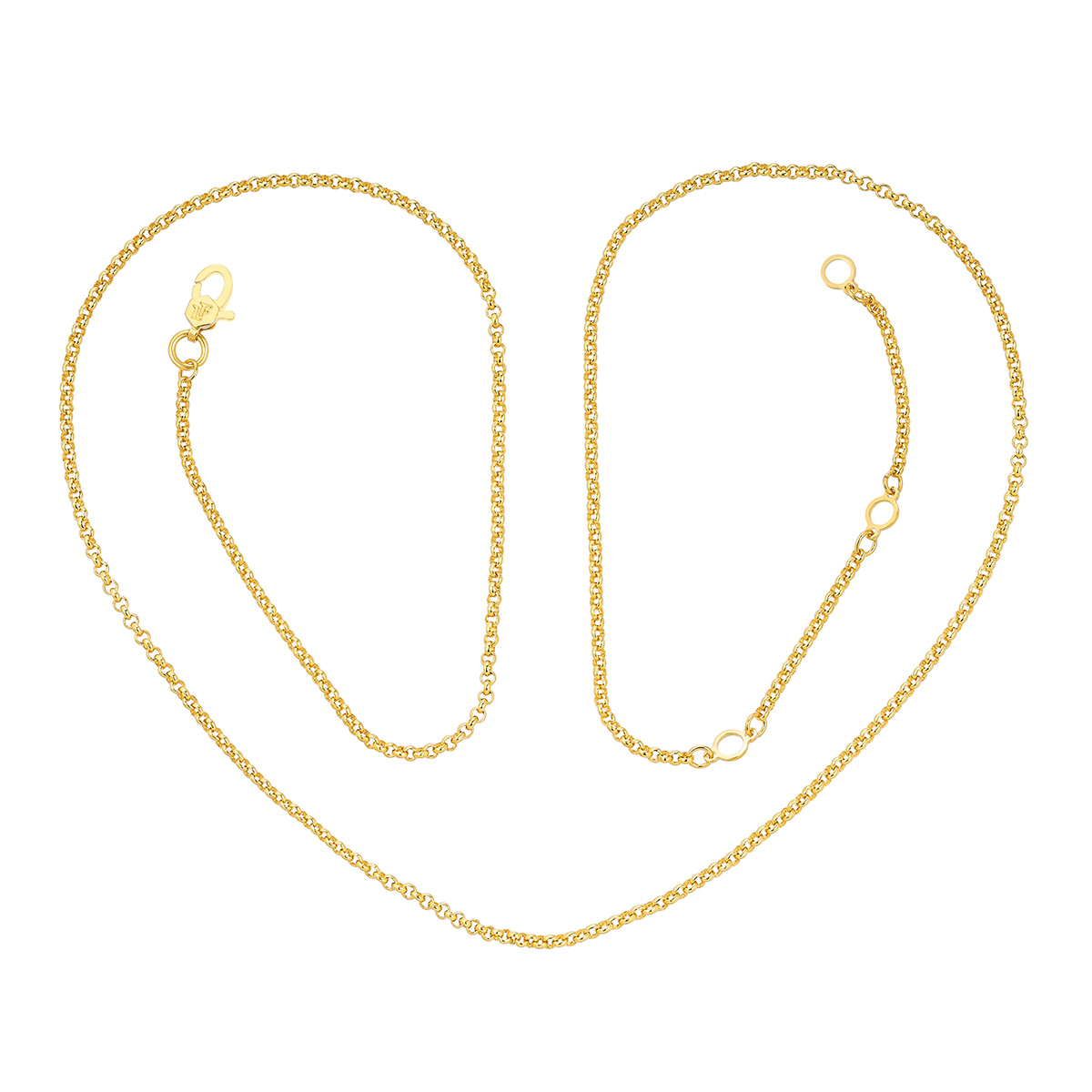 六福珠寶黃金頸鏈 - "素鏈"999足金頸鏈