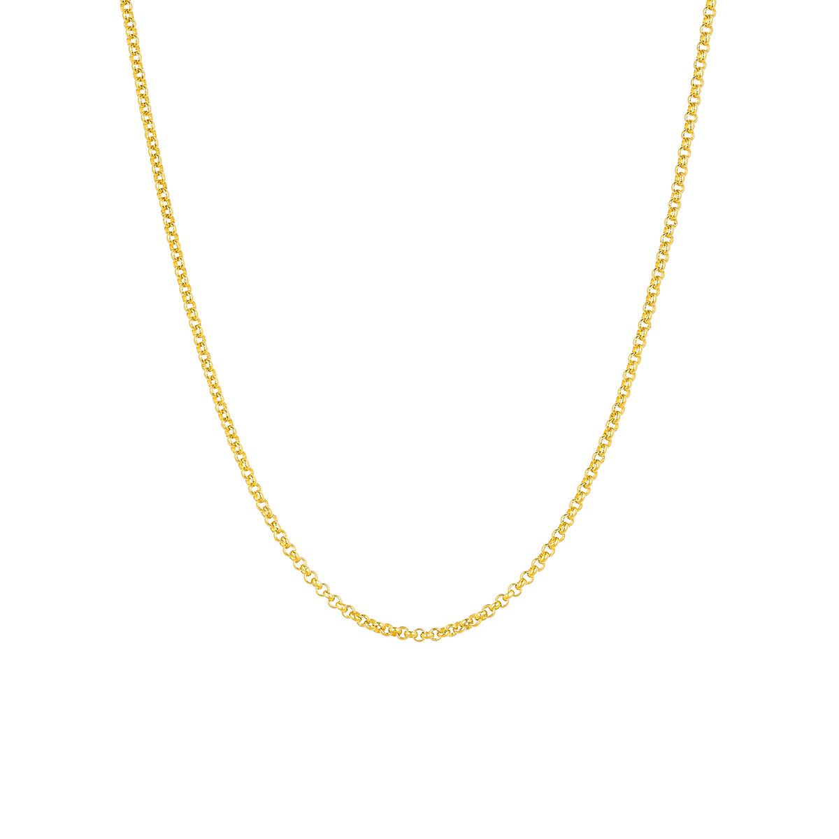 六福珠寶黃金頸鏈 - "素鏈"999足金頸鏈