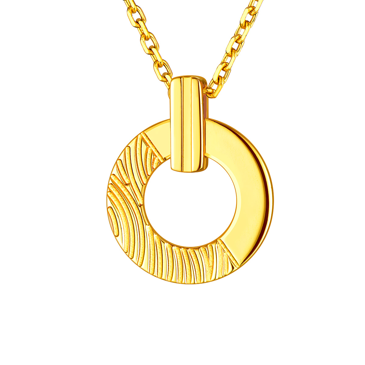 $t('六福珠寶')黃金頸鏈 - "小圓份"990黃金圓環頸鏈