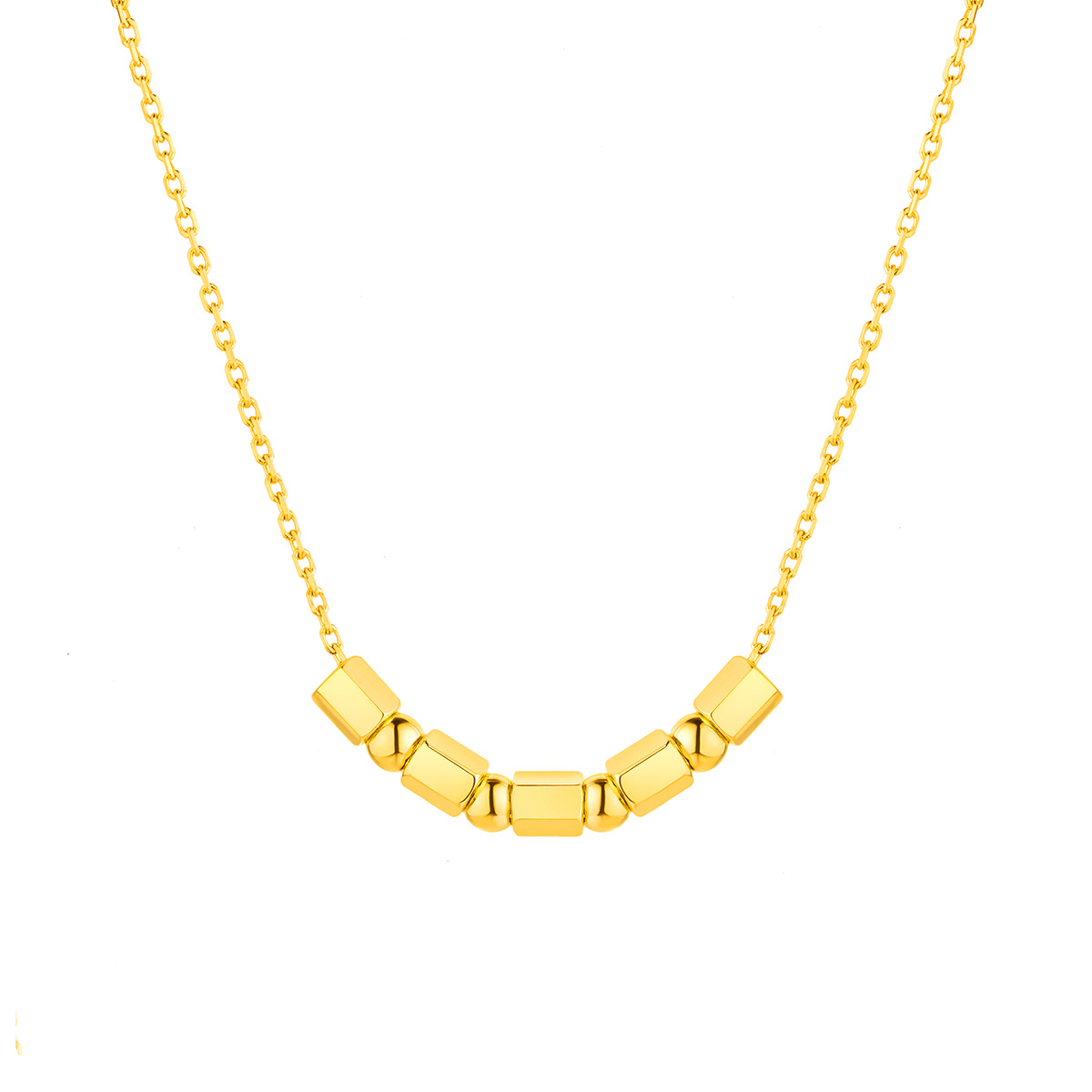 $t('六福珠寶')黃金頸鏈 - "小幸圓"990黃金頸鏈