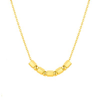 六福珠寶黃金頸鏈 - "小幸圓"990黃金頸鏈