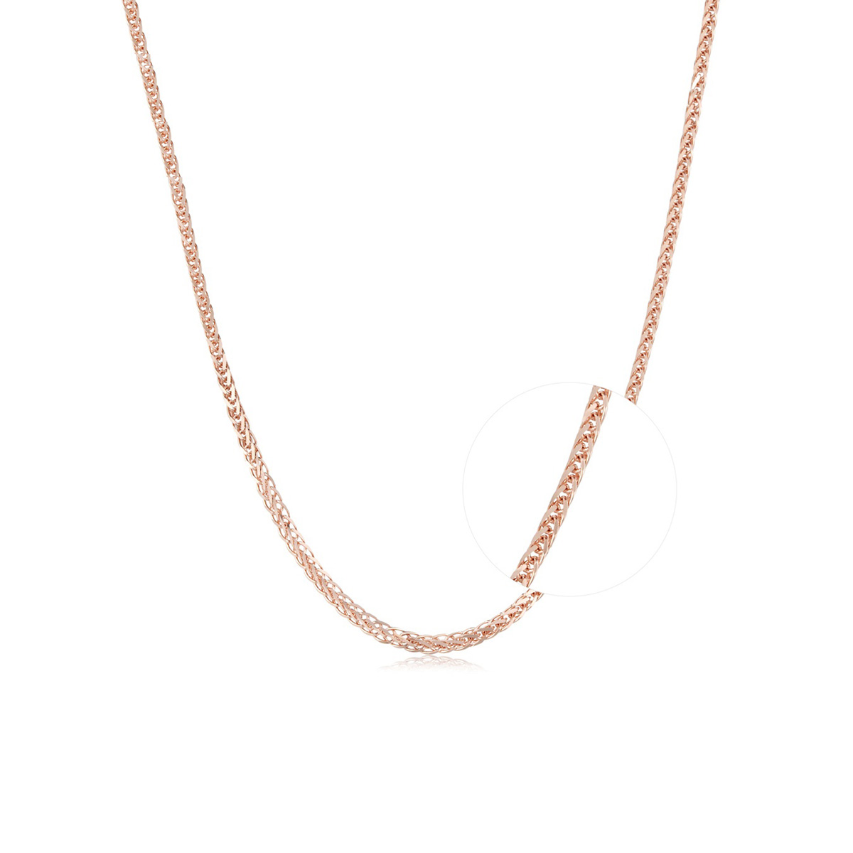 六福珠寶18K金頸鏈 - 意大利18K金簡約頸鏈–多色選擇