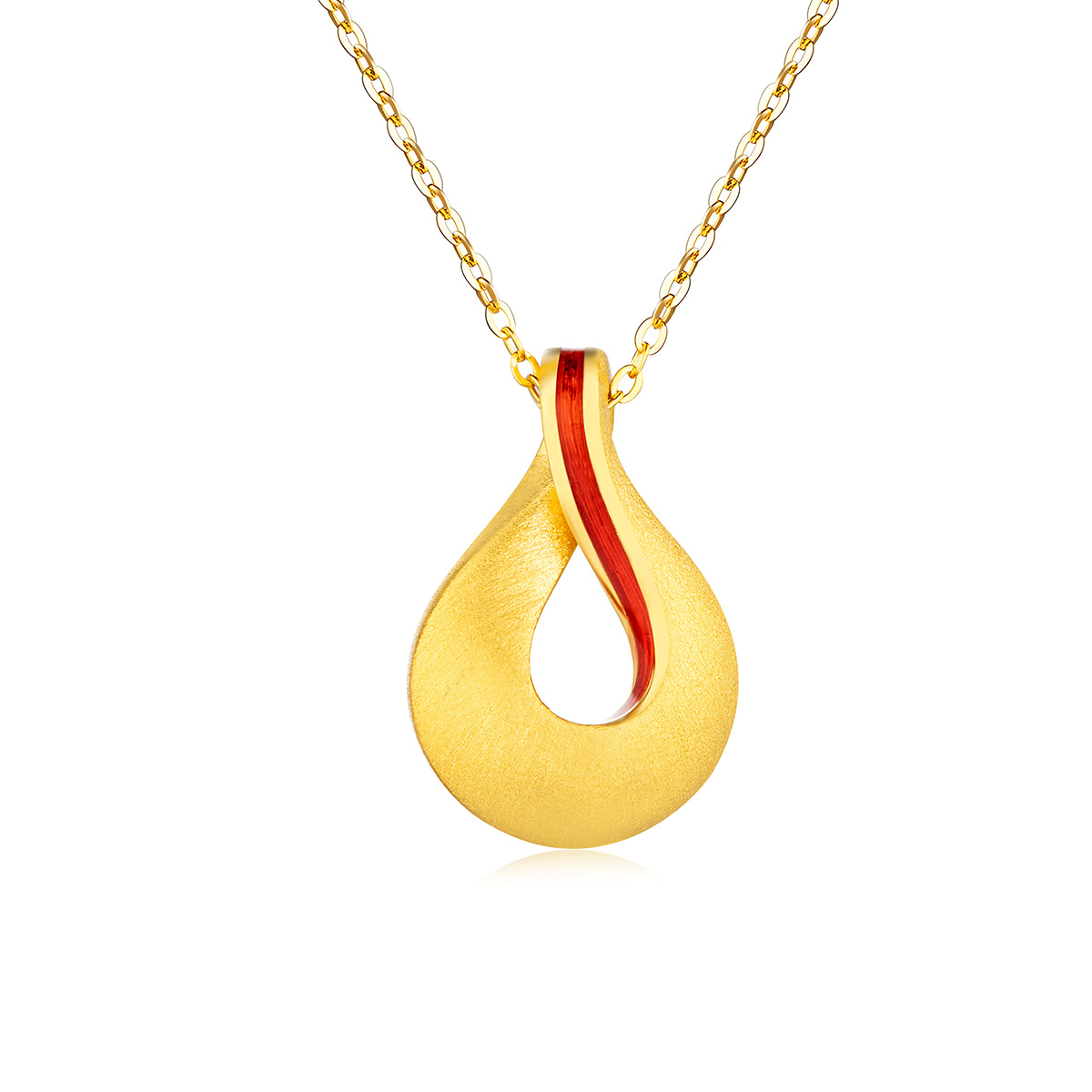 $t('六福珠寶')黃金頸鏈 - "愛•無止境"莫比烏斯環999足金頸鏈