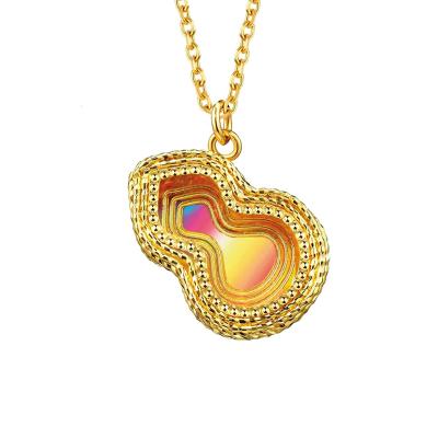 六福珠寶黃金頸鏈 - "炫彩葫蘆"990黃金頸鏈