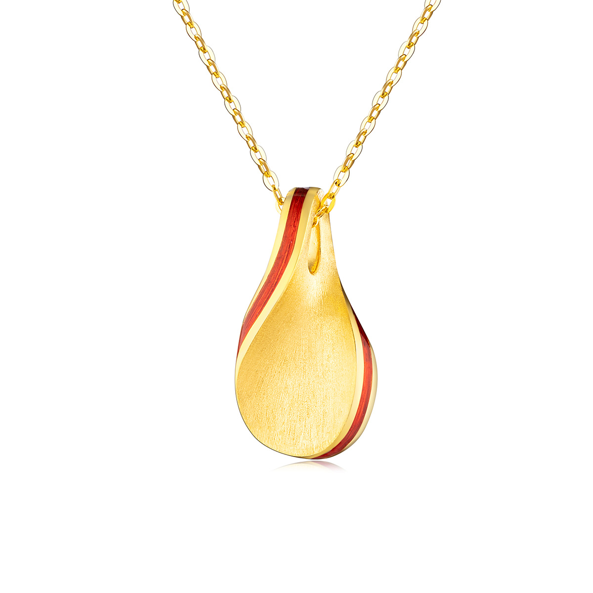 六福珠寶黃金頸鏈 - "愛•無止境"999足金琺瑯頸鏈