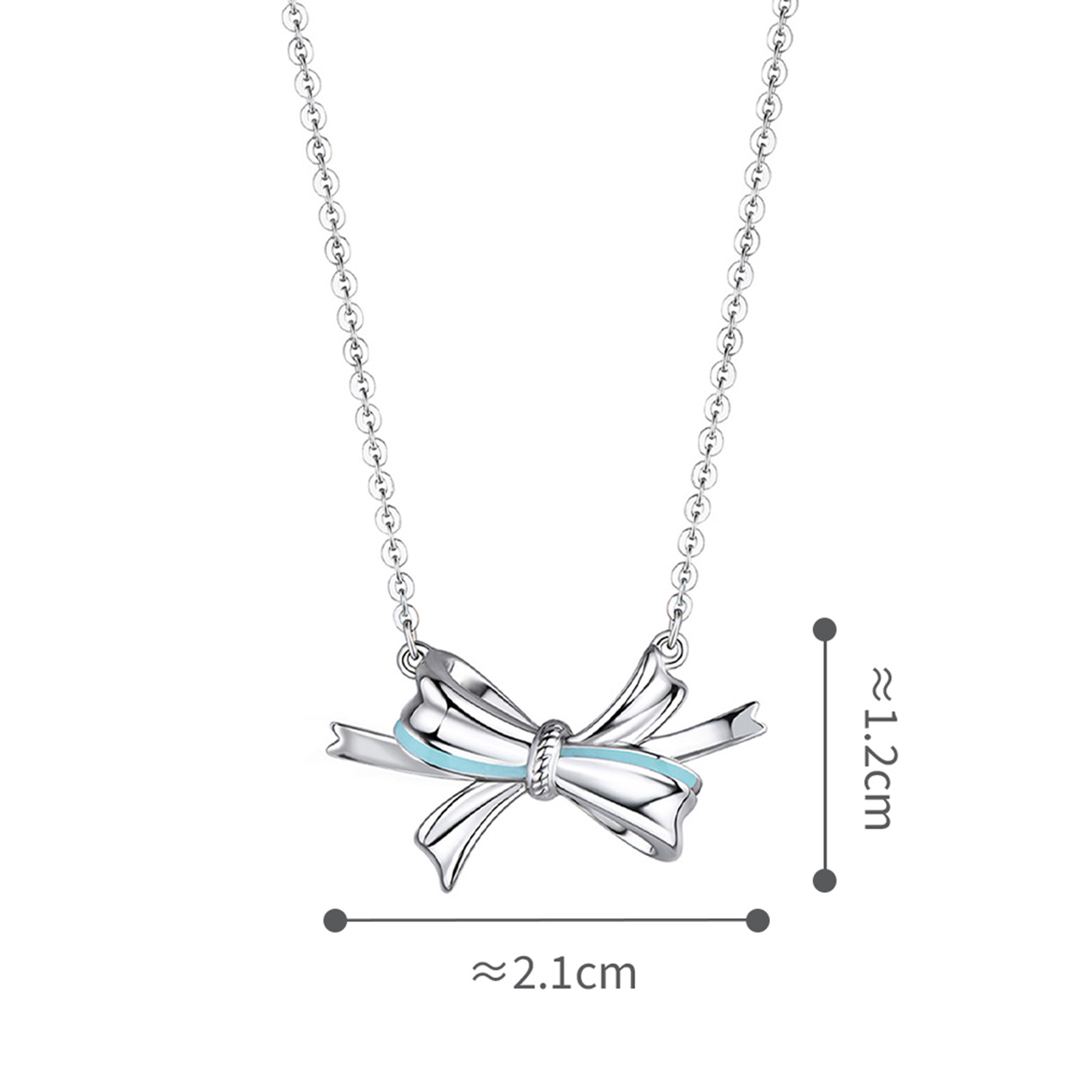 六福珠寶鉑金頸鏈 - "結•愛"950鉑金琺瑯頸鏈