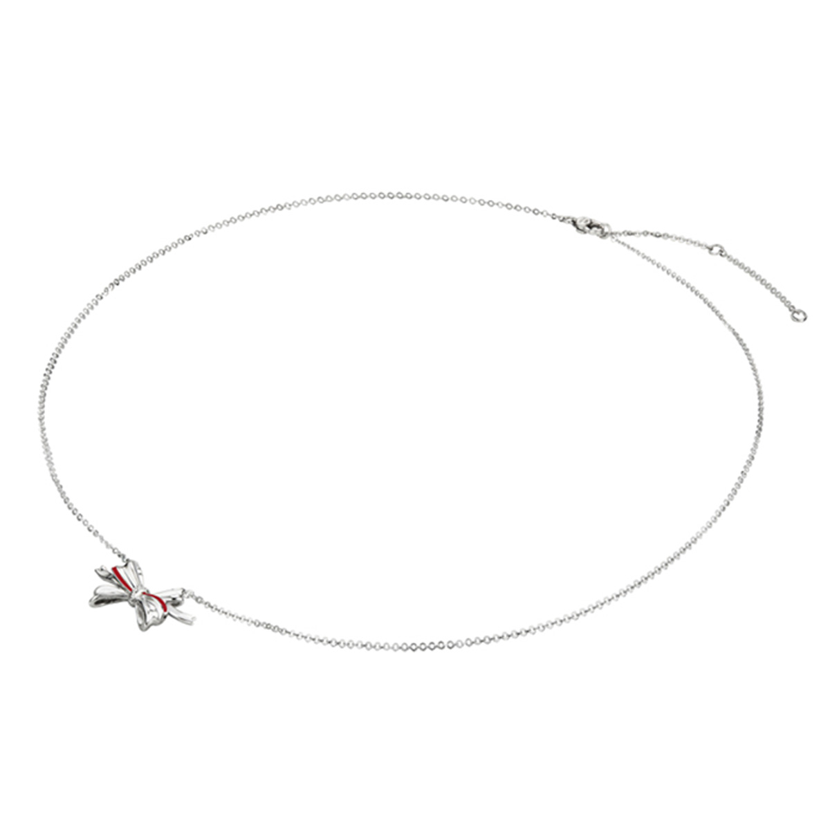 六福珠寶鉑金頸鏈 - "結•愛"950鉑金琺瑯頸鏈