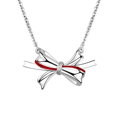 六福珠寶鉑金頸鏈 - "結•愛"950鉑金琺瑯頸鏈