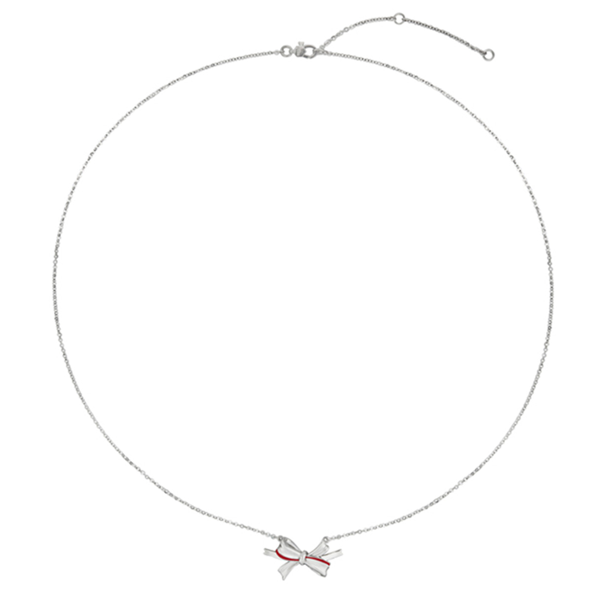 六福珠寶鉑金頸鏈 - "結•愛"950鉑金琺瑯頸鏈