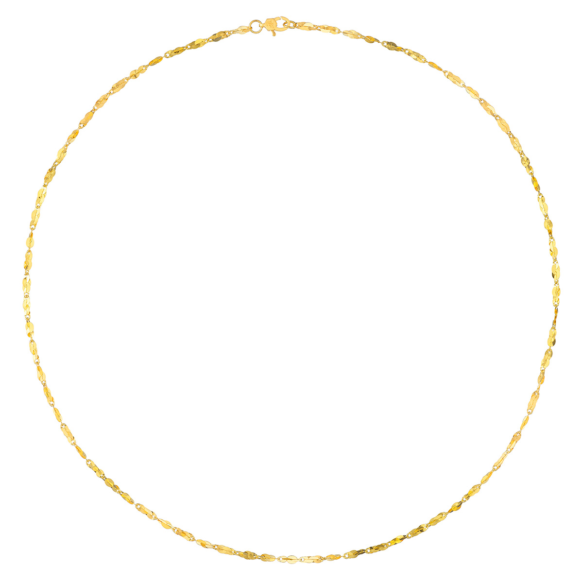 六福珠寶黃金頸鏈 - "繁星素鏈"999足金頸鏈