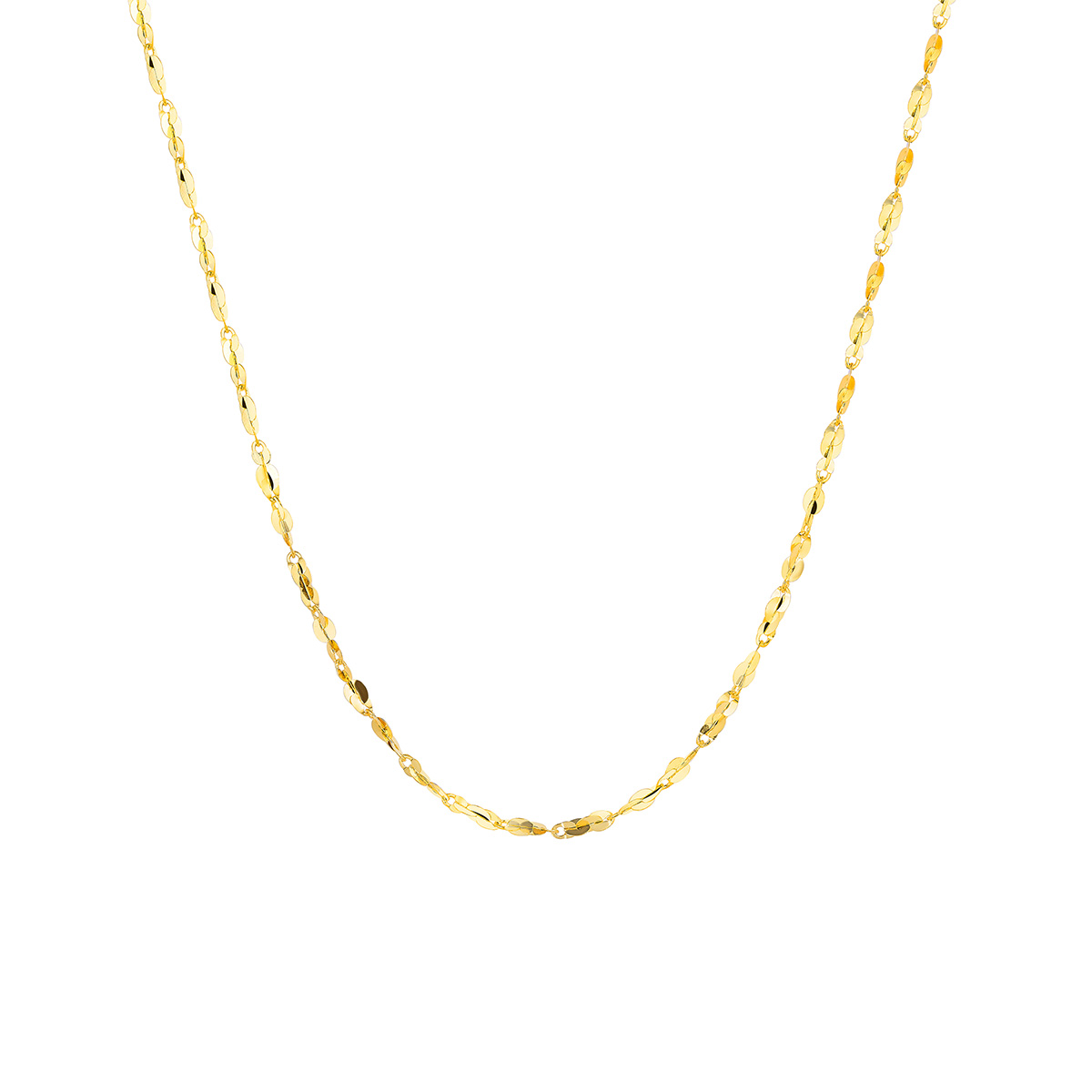 六福珠寶黃金頸鏈 - "繁星素鏈"999足金頸鏈