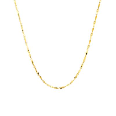 六福珠寶黃金頸鏈 - "繁星素鏈"999足金頸鏈