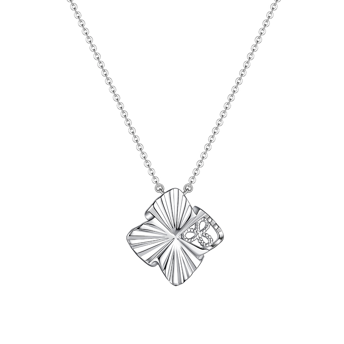 六福珠寶鉑金頸鏈 - "幸運同行"950鉑金頸鏈