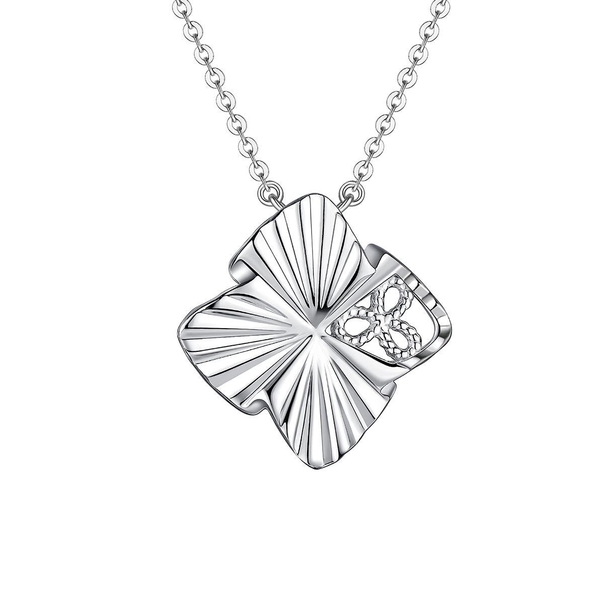 六福珠寶鉑金頸鏈 - "幸運同行"950鉑金頸鏈