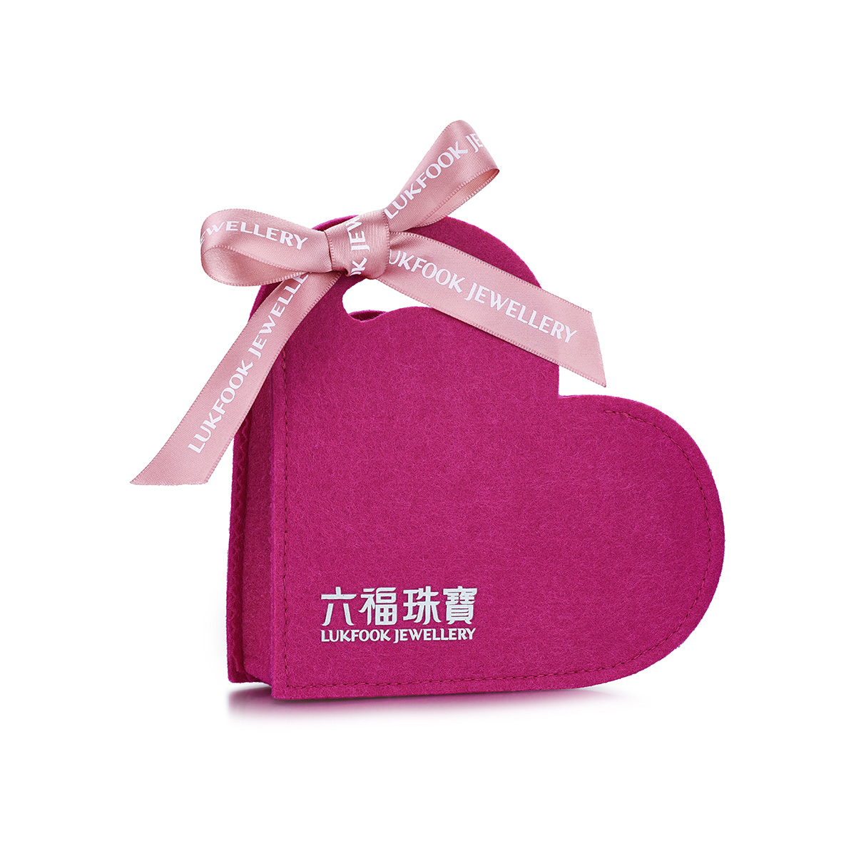 六福珠寶18K金頸鏈 - "嫣然繁花"18K金(白色)鑽石頸鏈