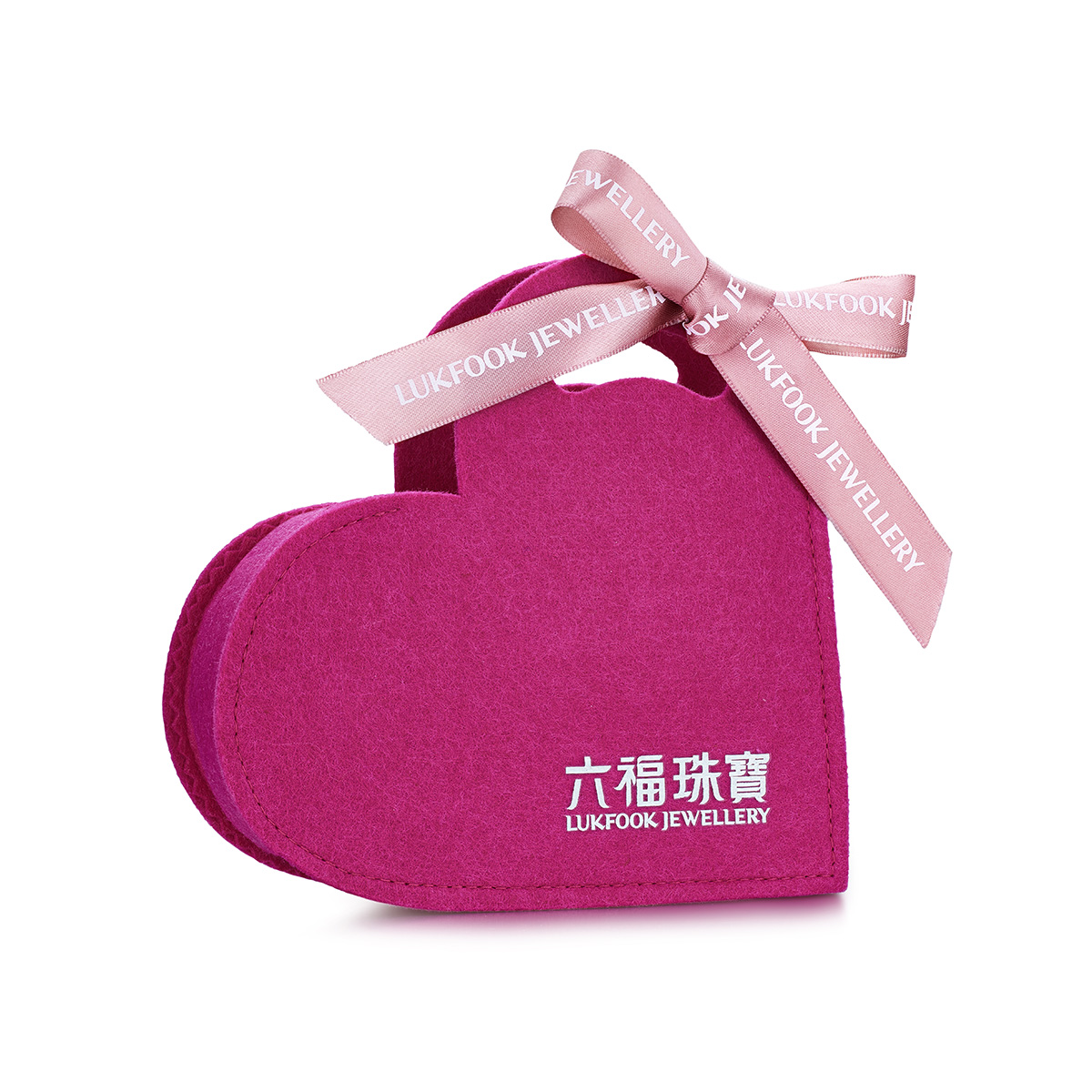 六福珠寶18K金頸鏈 - "嫣然繁花"18K金(白色)鑽石頸鏈