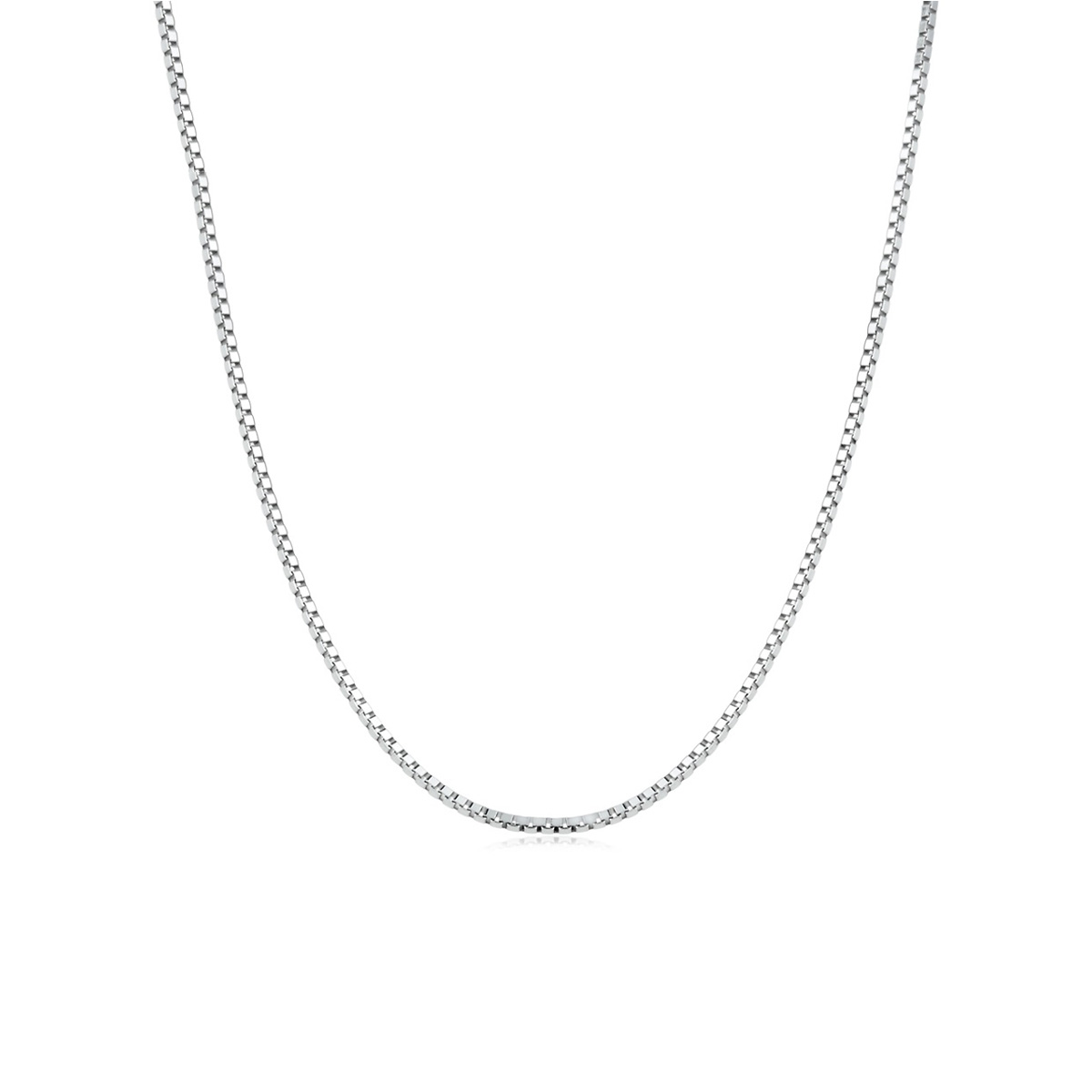 $t('六福珠寶')18K金頸鏈 - 意大利18K金(白色)簡約頸鏈