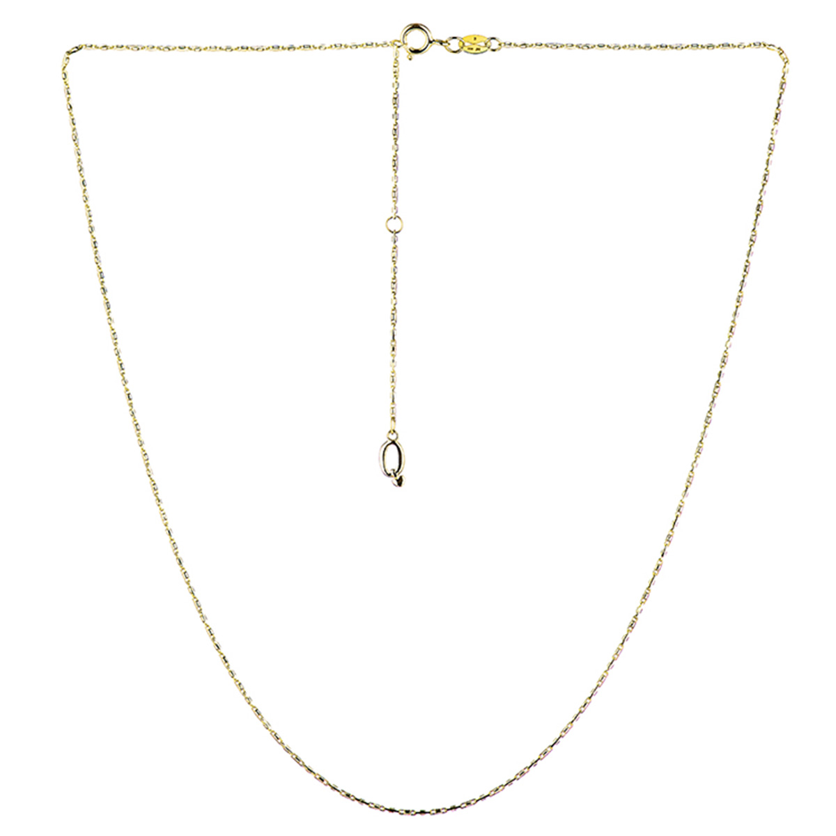 六福珠寶18K金頸鏈 - "心扣"18K金(黃色)頸鏈