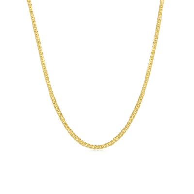 六福珠寶18K金頸鏈 - 意大利18K金(黃色)簡約頸鏈