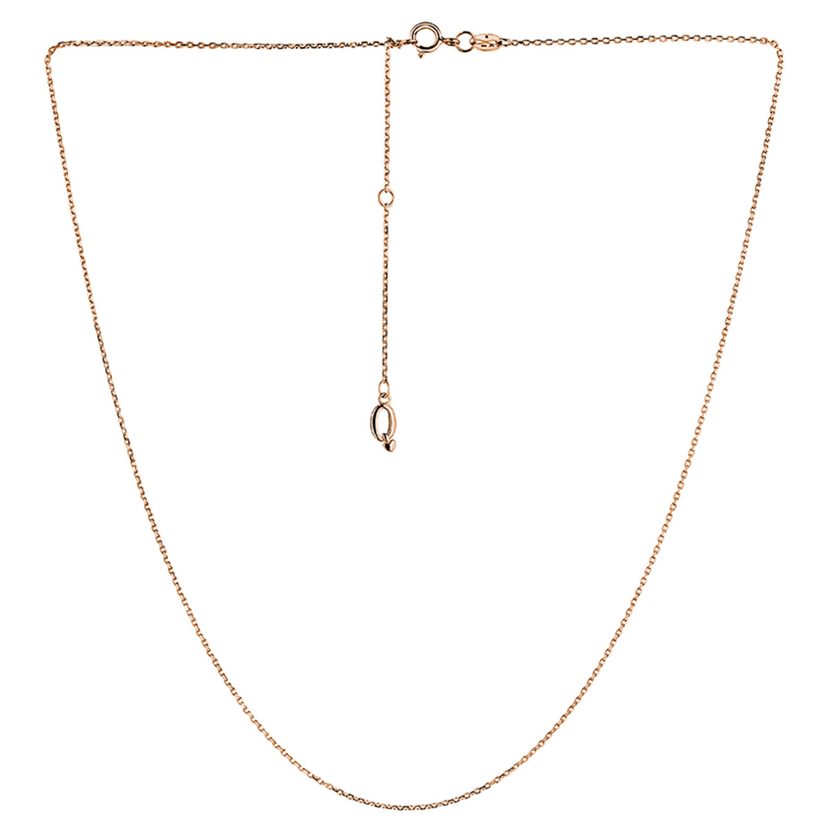 $t('六福珠寶')18K金颈链 - "心扣"18K玫瑰金颈链