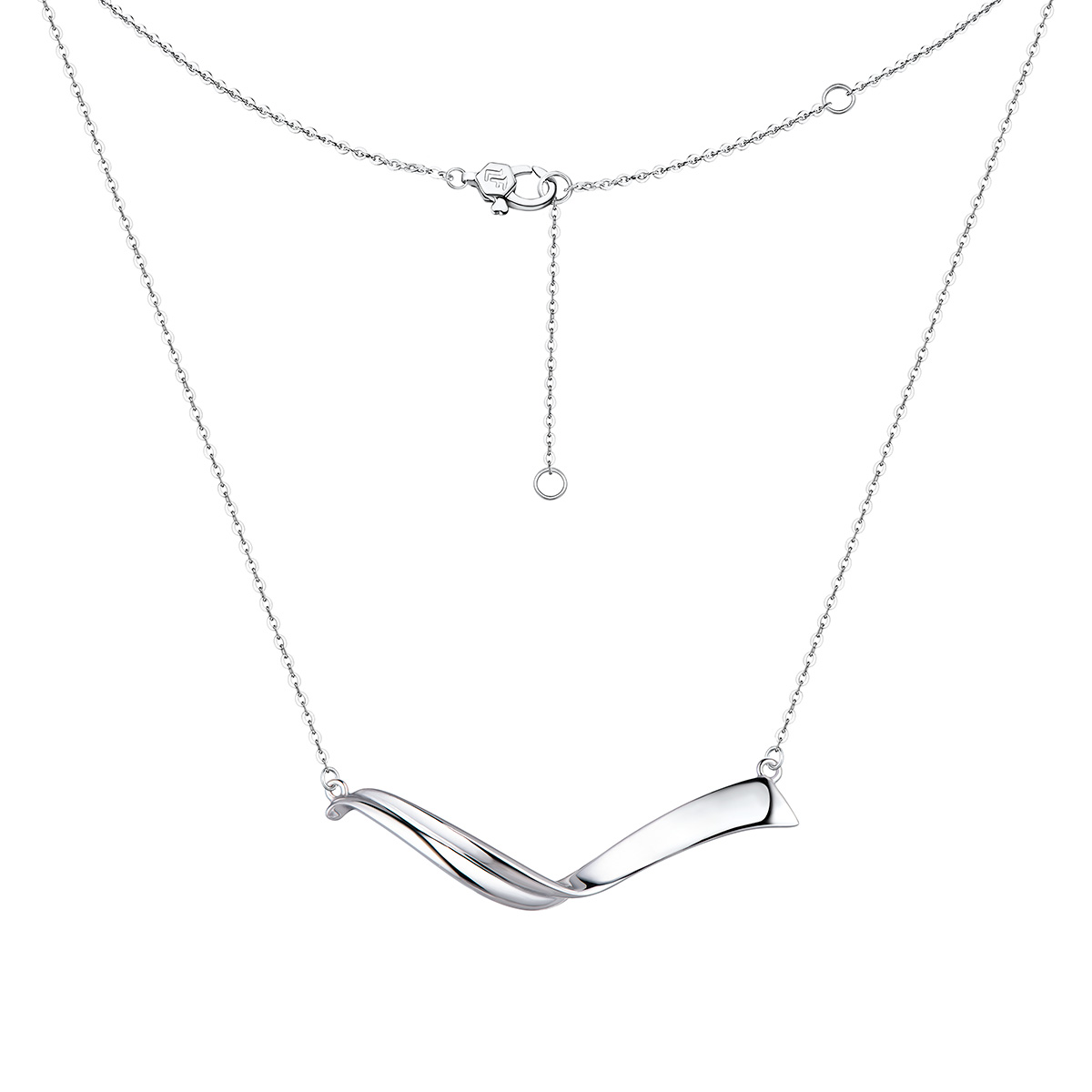 六福珠寶鉑金頸鏈 - "自由之翼"950鉑金頸鏈