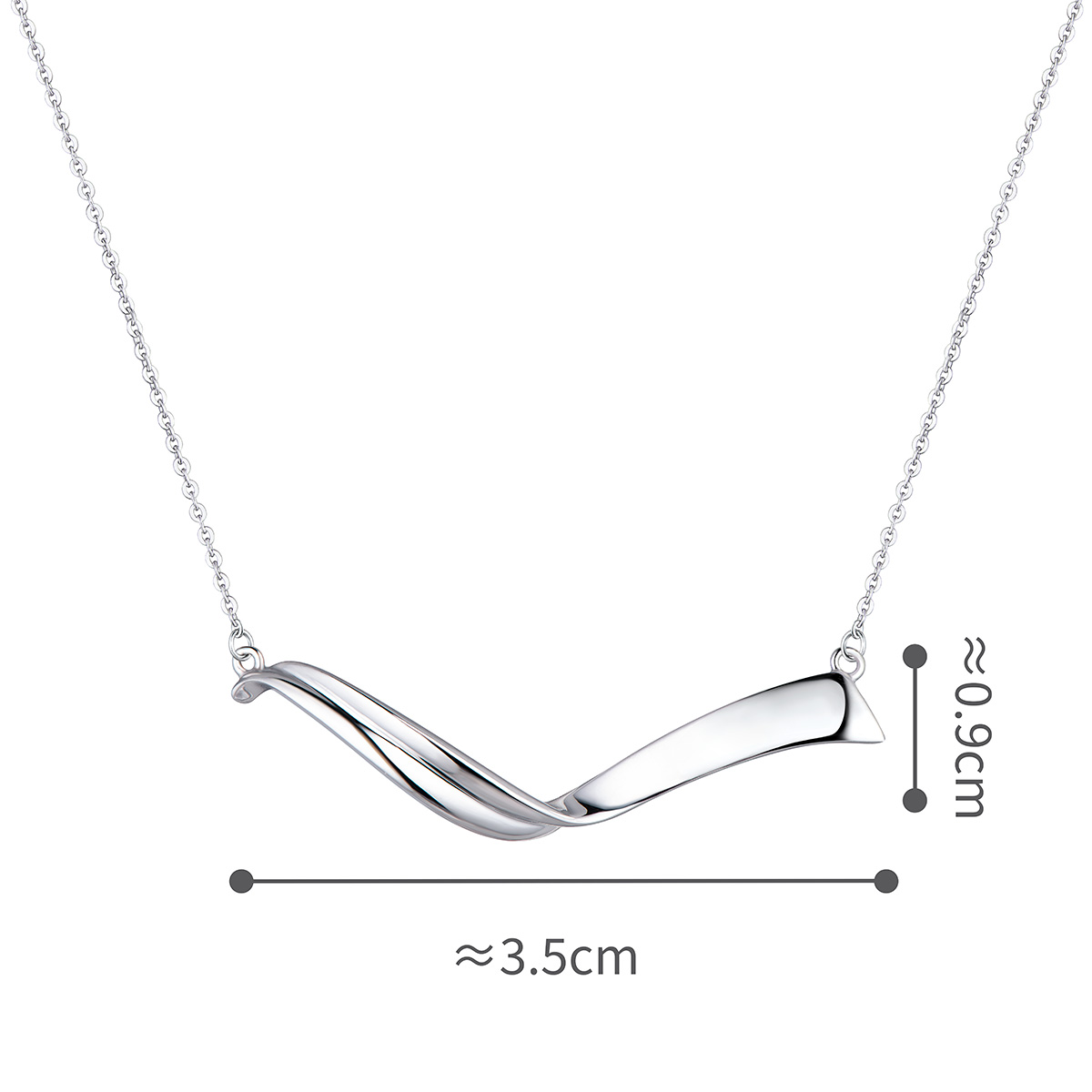 六福珠寶鉑金頸鏈 - "自由之翼"950鉑金頸鏈