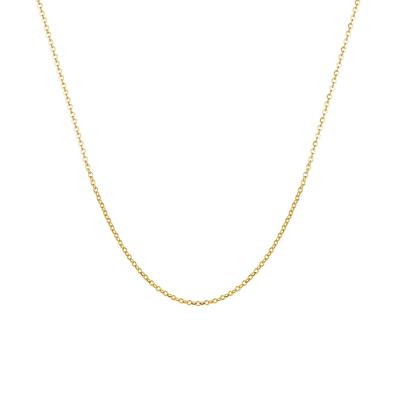 六福珠寶黃金頸鏈 - "機織素鏈"999足金頸鏈