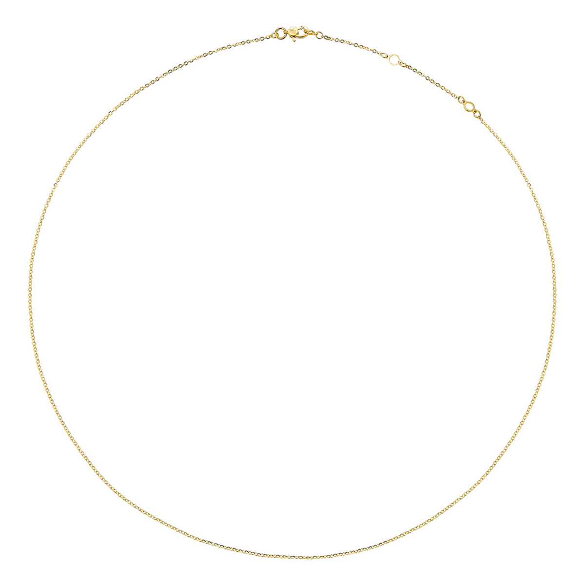 六福珠寶黃金頸鏈 - "機織素鏈"999足金頸鏈