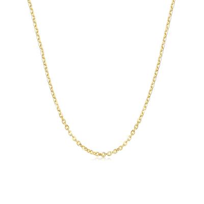 六福珠寶18K金頸鏈 - 意大利18K金(黃色)簡約頸鏈