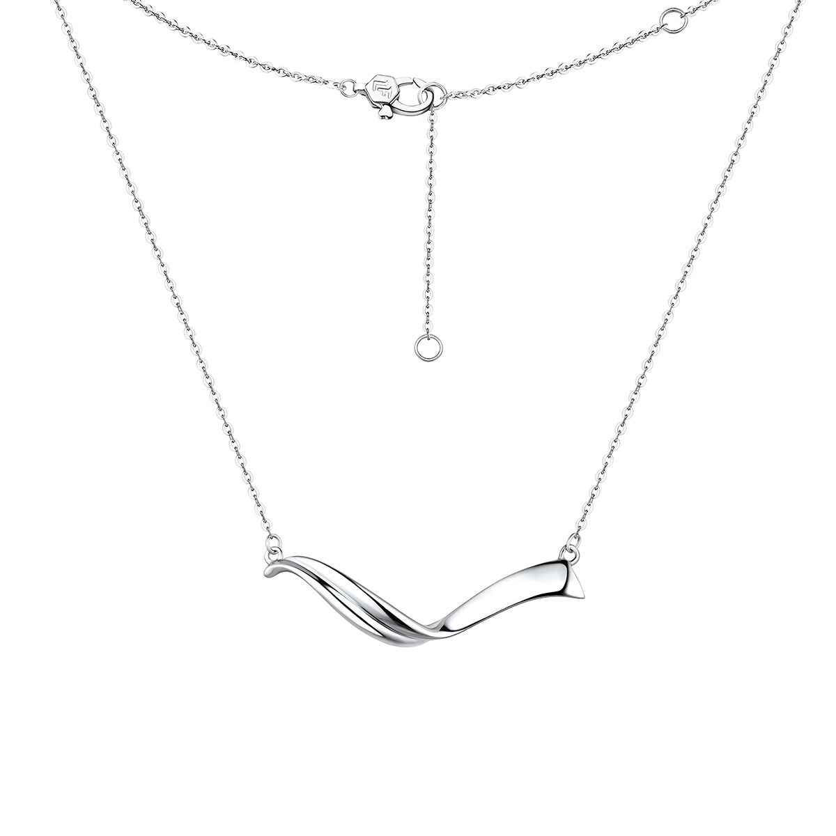 六福珠寶鉑金頸鏈 - "自由之翼"950鉑金頸鏈