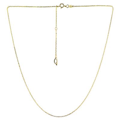 六福珠寶18K金頸鏈 - "心扣"18K金(黃色)頸鏈