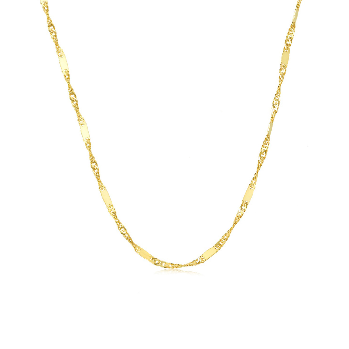 $t('六福珠寶')18K金頸鏈 - 意大利18K金(黃色)簡約頸鏈