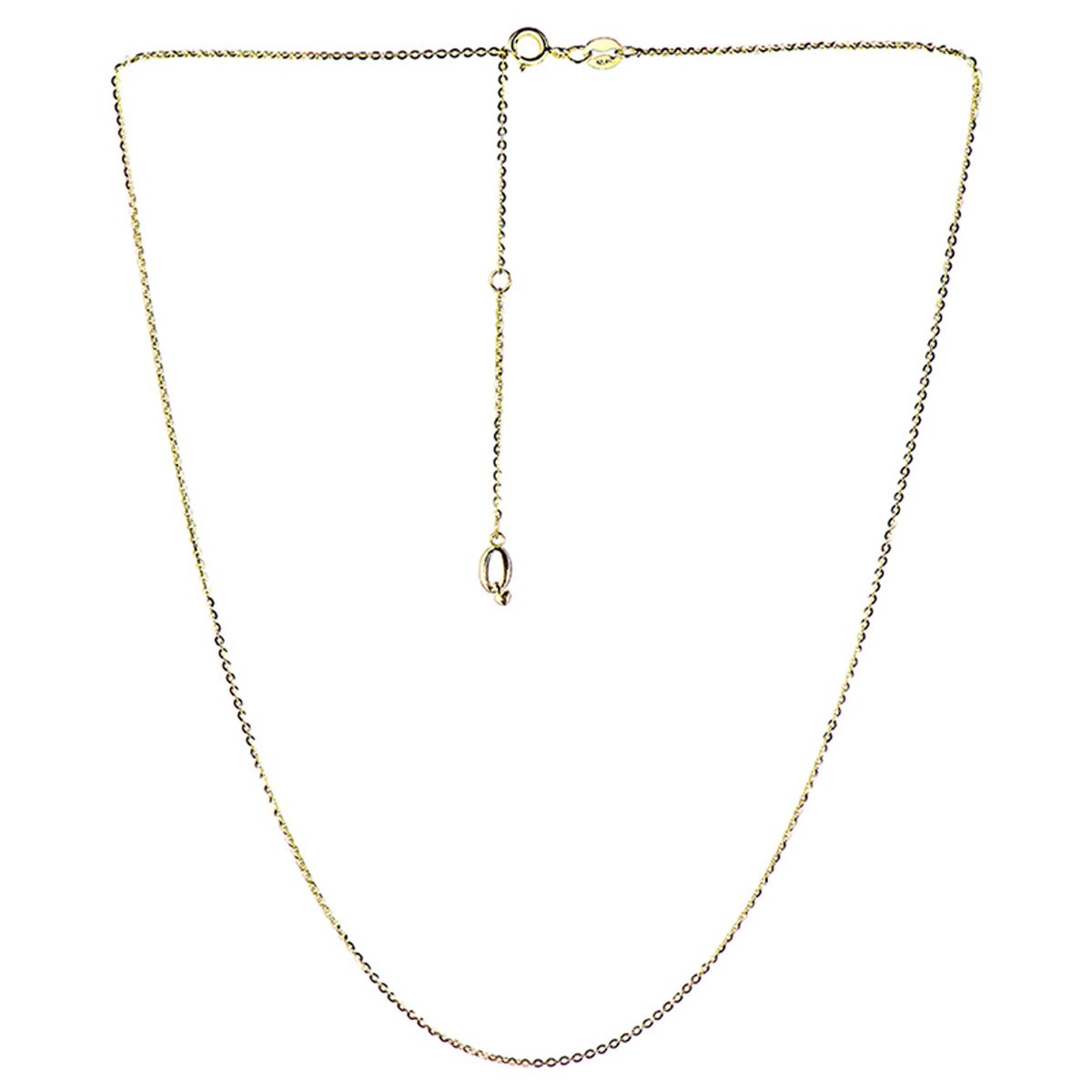 六福珠寶18K金頸鏈 - "心扣"18K金(黃色)頸鏈