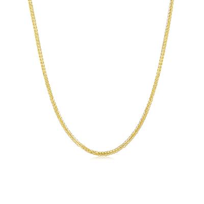 六福珠寶18K金頸鏈 - 意大利18K金(黃色)簡約頸鏈
