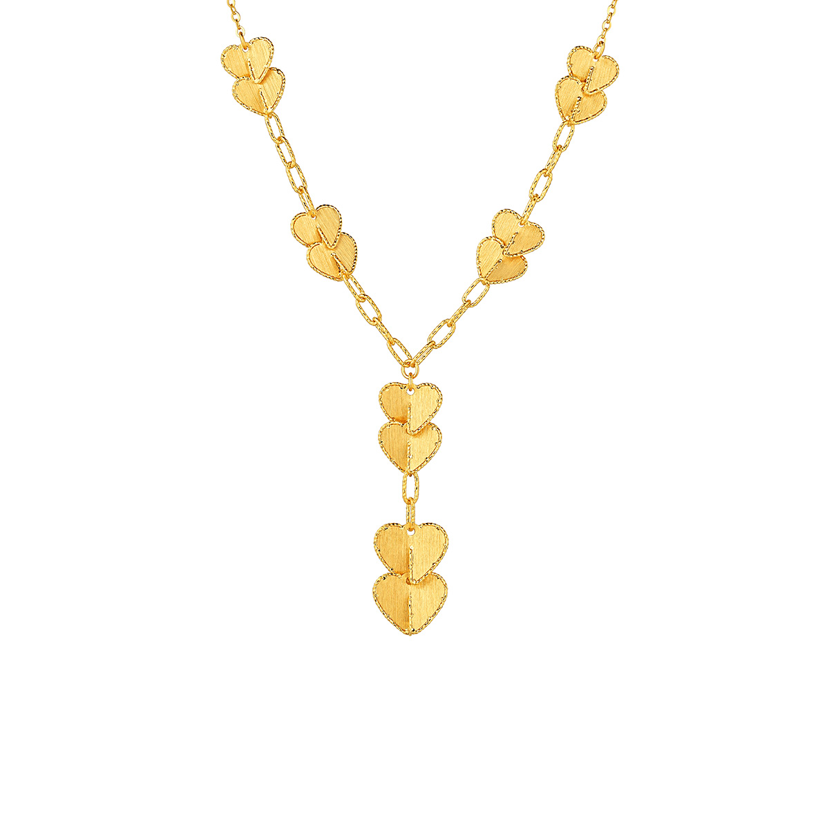 $t('六福珠寶')黄金颈链 - “心丝涟漪”999.9黄金颈链