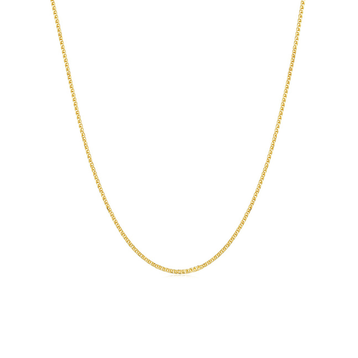 六福珠寶18K金頸鏈 - 意大利18K金(黃色)簡約頸鏈