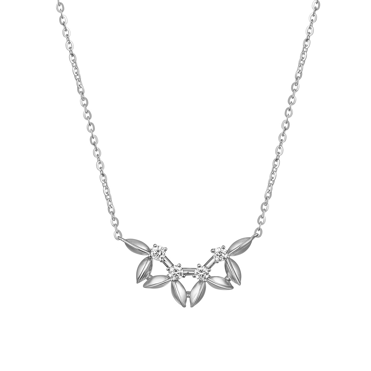 六福珠寶18K金頸鏈 - 【LISTING CLOSED】"幸運穀粒"18K金鑽石頸鏈–多色選擇