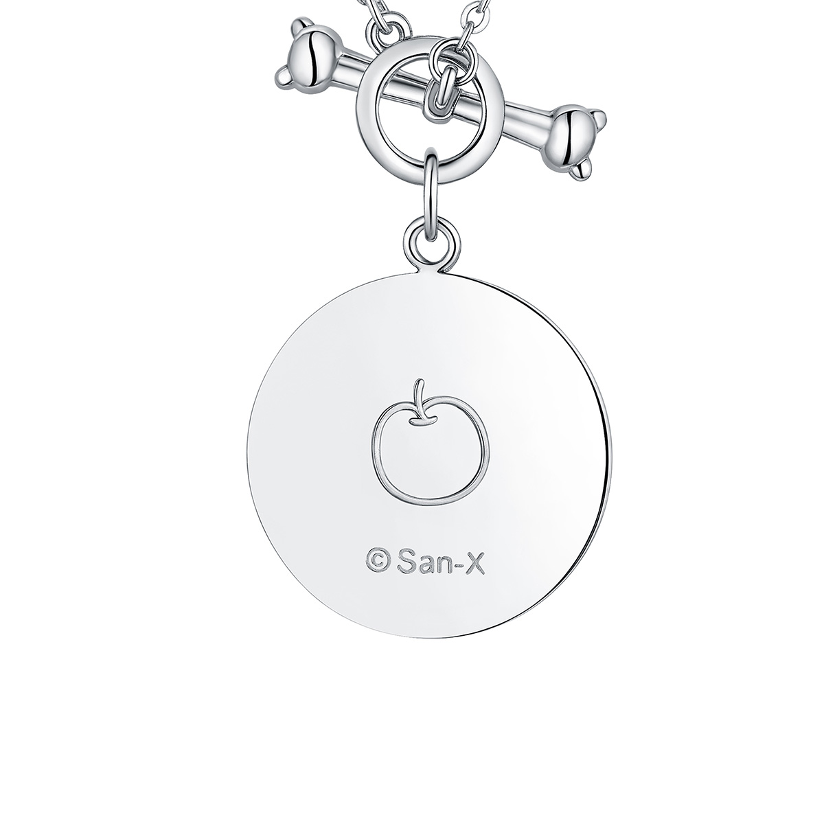 六福珠寶鉑金頸鏈 - "蘋安喜樂"小熊950鉑金頸鏈