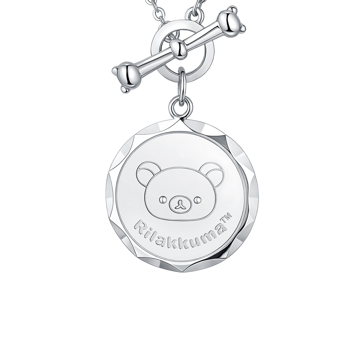 $t('六福珠寶')鉑金頸鏈 - "蘋安喜樂"小熊950鉑金頸鏈