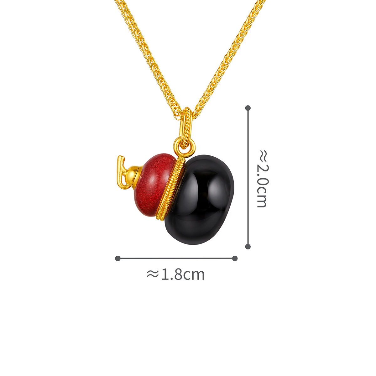 六福珠寶黃金吊墜 - “唐葫蘆”999.9黃金吊墜