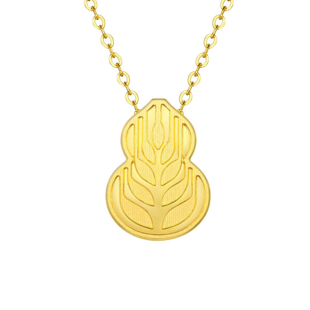 六福珠寶黃金頸鏈 - "香鏈"葫蘆盒子999足金頸鏈