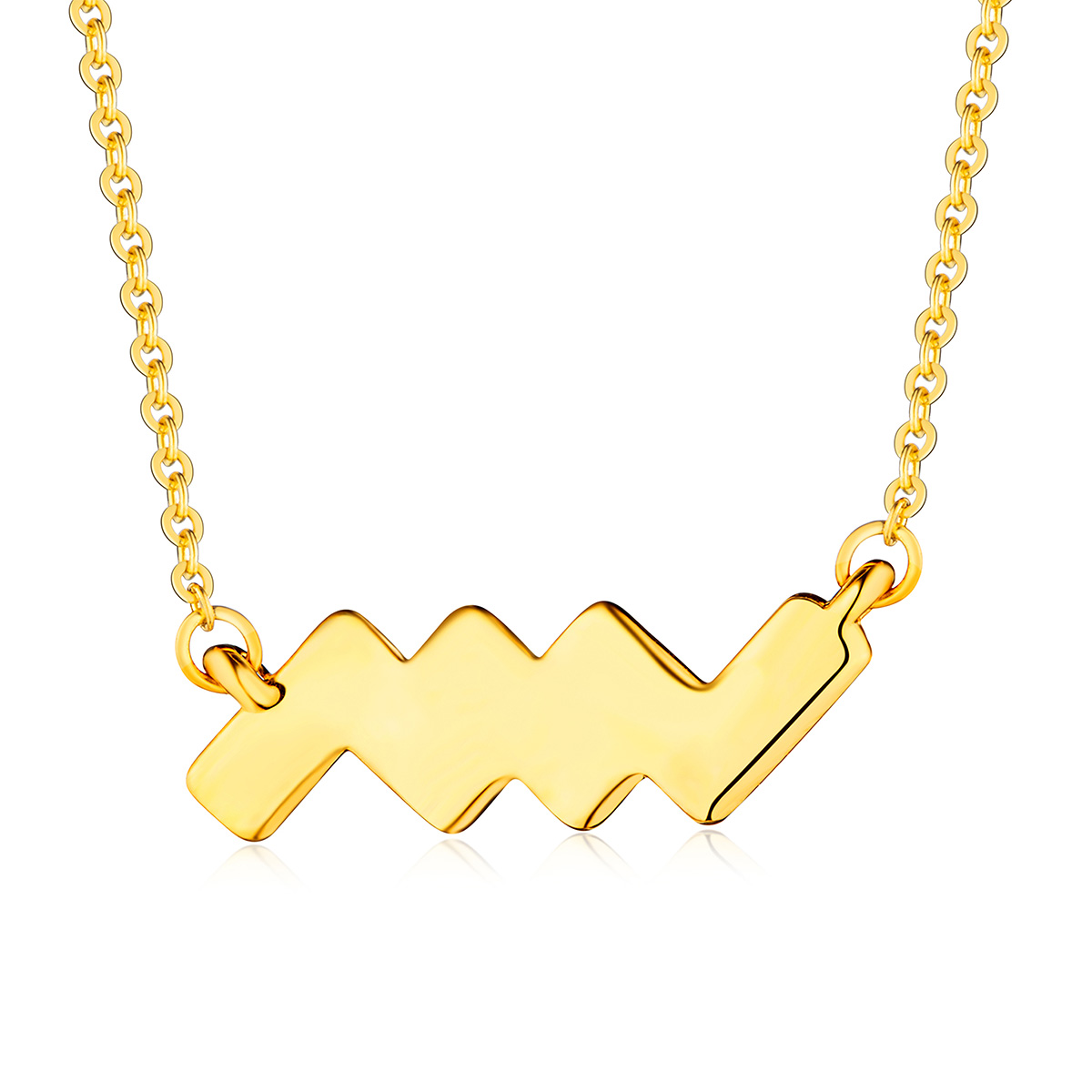 六福珠寶黃金頸鏈 - "天生一對"999足金頸鏈