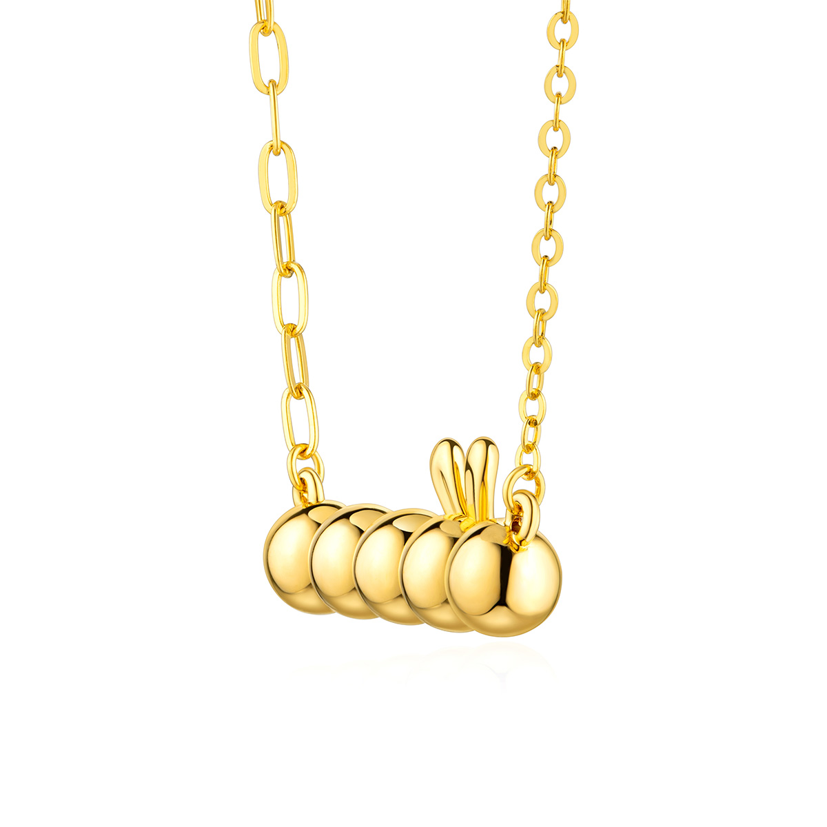 六福珠寶黃金頸鏈 - "兔穎而出"999足金頸鏈