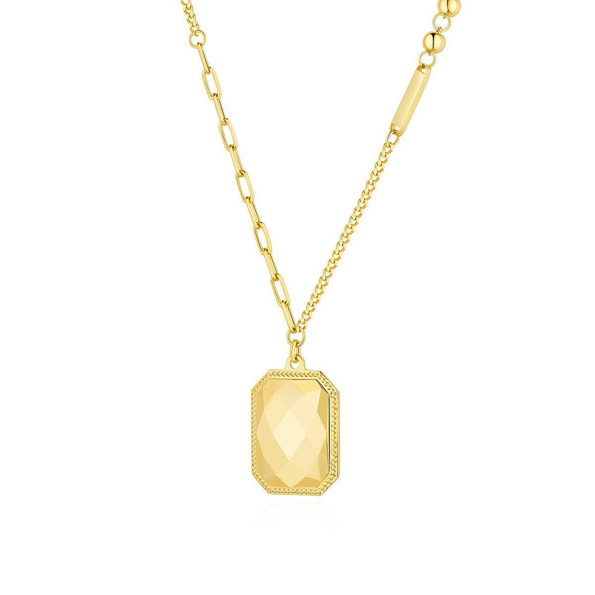 六福珠寶黃金頸鏈 - "珠光寶氣"999足金頸鏈(切面車花工藝)