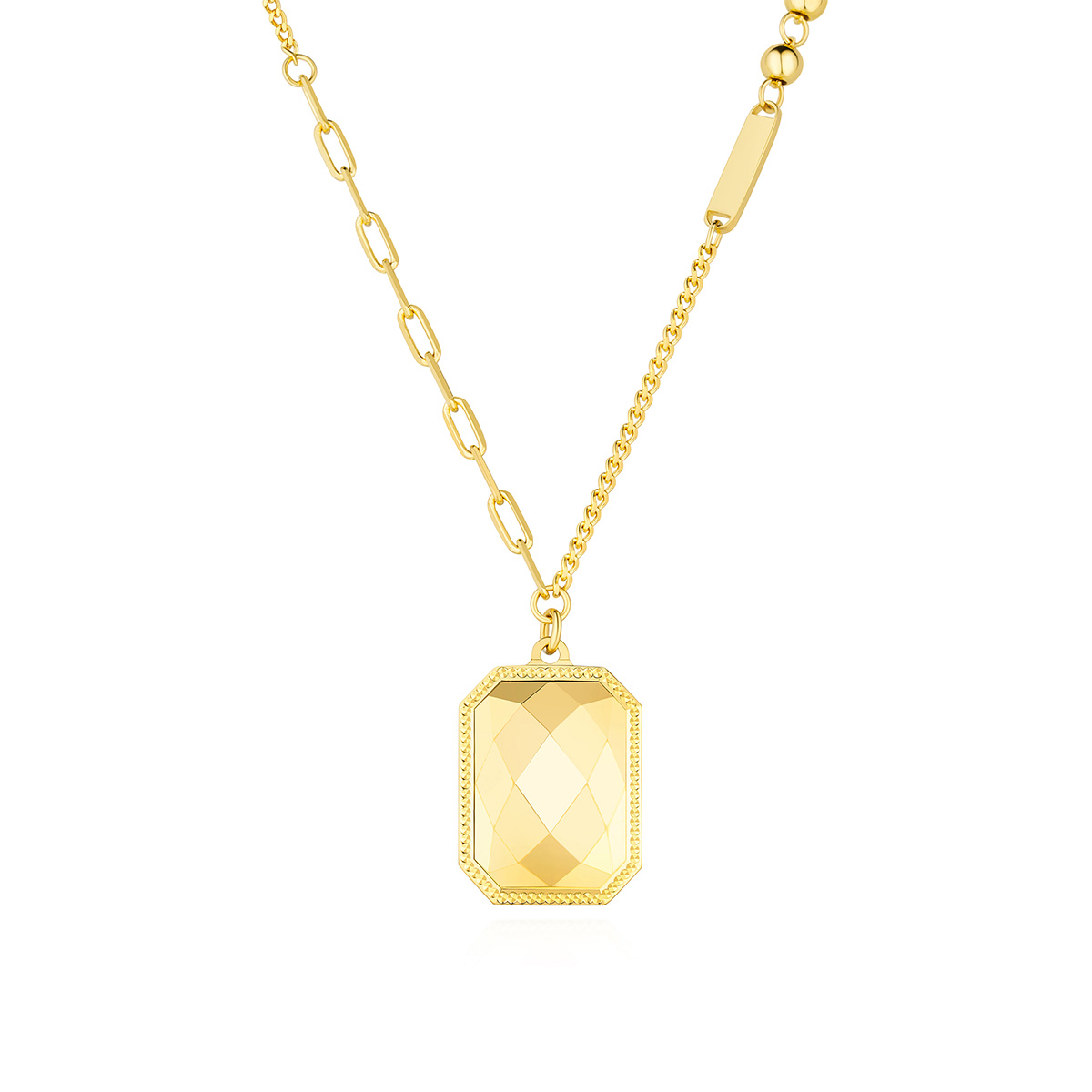 六福珠寶黃金頸鏈 - "珠光寶氣"999足金頸鏈(切面車花工藝)