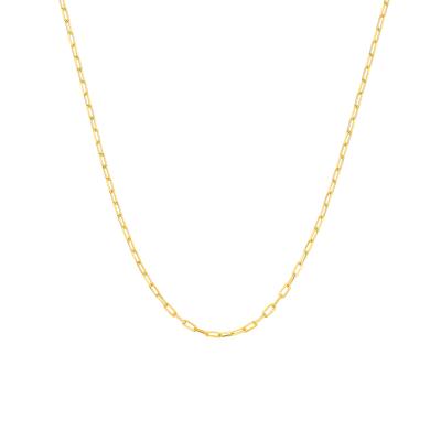 六福珠寶黃金頸鏈 - "回形針素鏈"999足金頸鏈