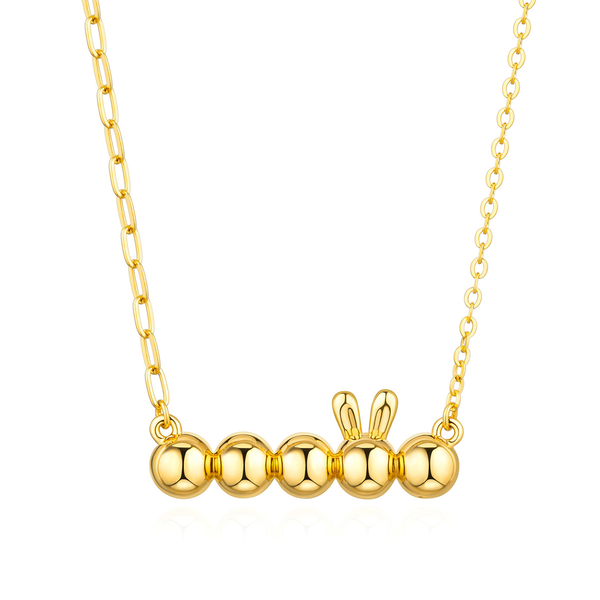 六福珠寶黃金頸鏈 - "兔穎而出"999足金頸鏈